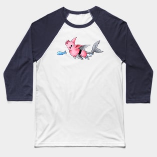 Megalodon Piggy Baseball T-Shirt